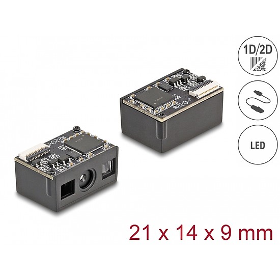 Delock Vonalkód olvasó modul 1D és 2D - német típus (90603)