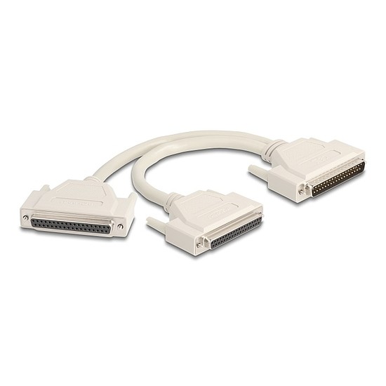 Delock Y osztott kábeles adapter D-Sub 37 tűs apa - 2 x D-Sub 37 tűs anya csavarokkal 30 cm