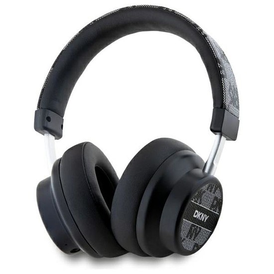 DKNY kockás minta - Vezeték nélküli, fülre helyezhető Bluetooth fejhallgató V5.3 fekete (DKBHM2PCSHLK)