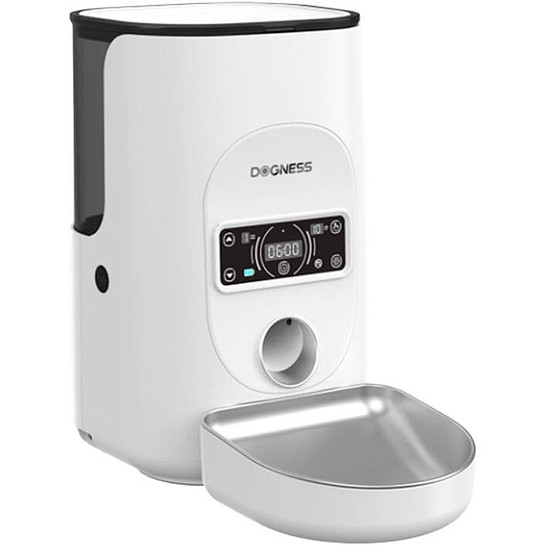 Dogness F17 4L intelligens ételadagoló rozsdamentes acél tállal fehér (F17 Stainless)