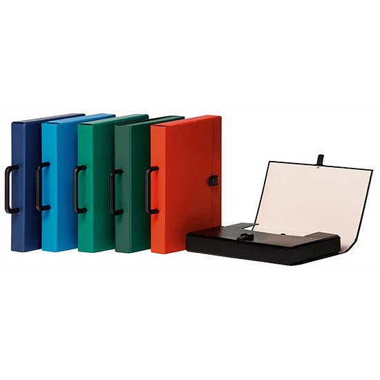 Donau karton irattáska csatos PP bevonattal kék 2078