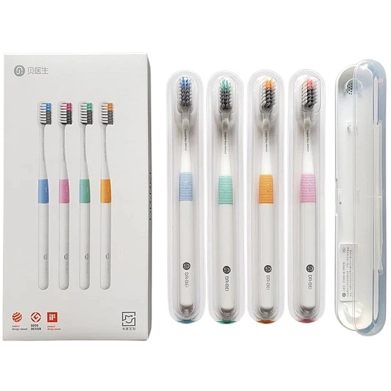 Dr.Bei Bass 4+1 fogkefe szett tokkal