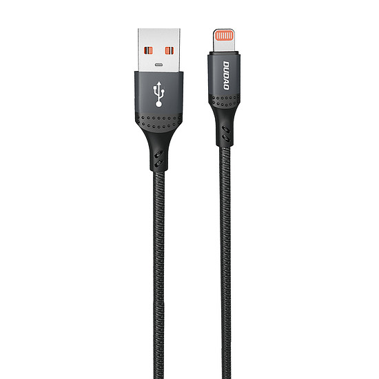 Dudao 3A 30W L3SL USB-A - Lightning kábel 1.2m fonott - fekete