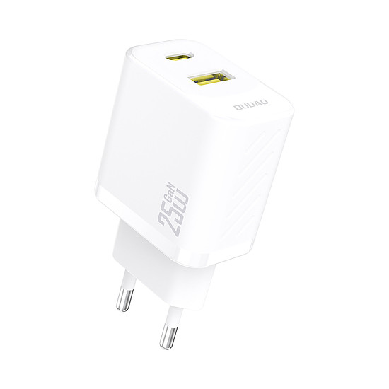 Dudao A26T GaN 25W USB-A, USB-C töltő - fehér