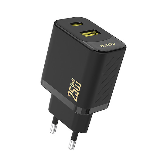 Dudao A26T GaN 25W USB-A, USB-C töltő - fekete
