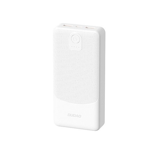 Dudao K10 10000mAh 2.4A külső akkumulátor 2 x USB-A - fehér