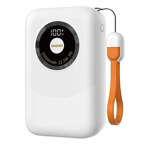 Dudao K21 Mini 10000mAh 22.5W USB-A / USB-C külső akkumulátor - bézs