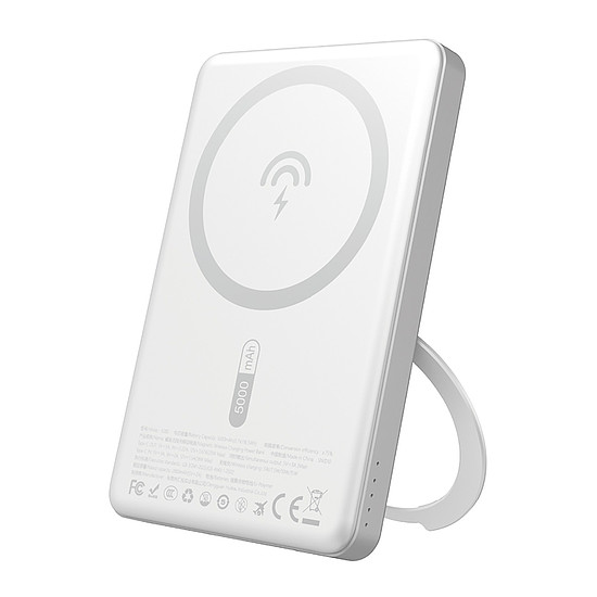 Dudao K28S 20W PD 5000mAh külső akkumulátor MagSafe-fel és állvánnyal - ezüst