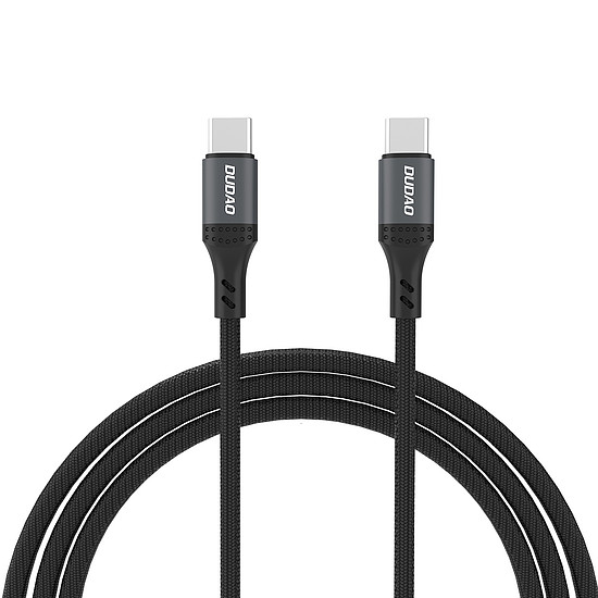 Dudao L3CC USB-C - USB-C 60W 1.2m fonott kábel - fekete