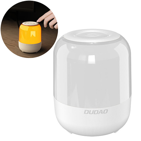 Dudao vezeték nélküli Bluetooth 5.0 RGB hangszóró 5W 1200mAh fehér (Y11S-white)