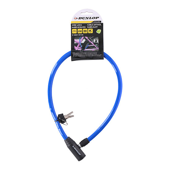 Dunlop - Kábel, lopásgátló kerékpárzár kék (8711252029252BLUE)