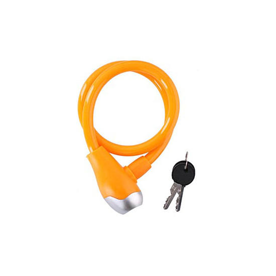 Dunlop - Kulcsos spirál biciklizár narancssárga (E8711252075648_ORANGE)