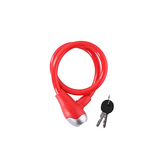 Dunlop - Kulcsos spirál biciklizár piros (E8711252075648_RED)