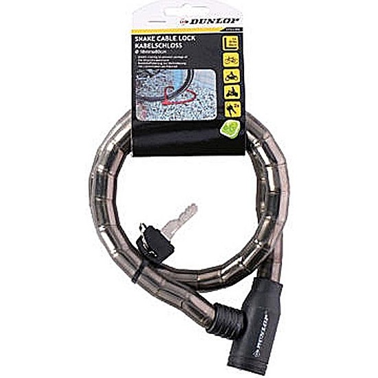 Dunlop lopásgátló kerékpárkulcsos zár fekete (8711252563749_BLACK)