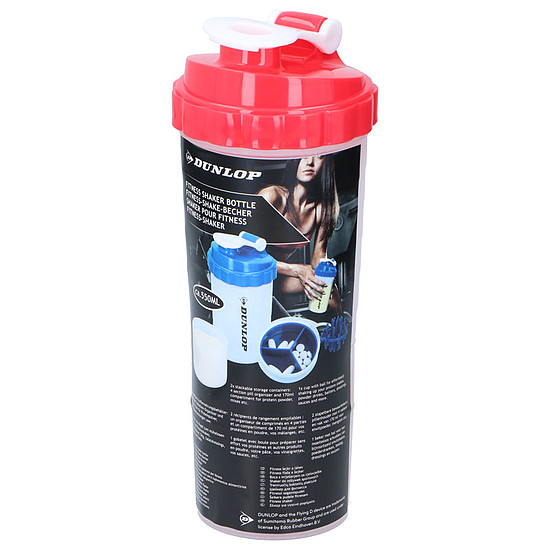 Dunlop - Sport shaker palack kényelmes zárással 550 ml (8711252135847RED)