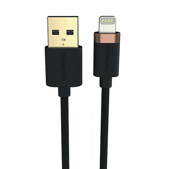 Duracell USB-C kábel Lightning 2m-hez, fekete (USB7022A)