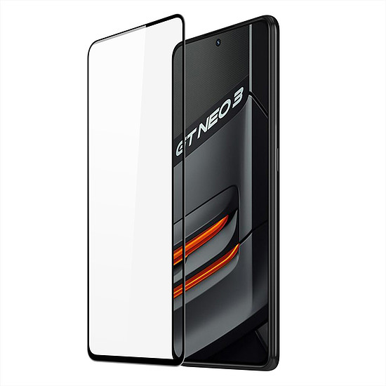 Dux Ducis 9D edzett üveg képernyővédő fólia Realme GT Neo 3 9H telefonhoz fekete kerettel