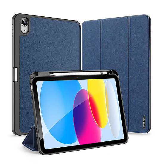 Dux Ducis Domo tok iPad 10.9 2022 (10 gen.) okosborító állvány kék
