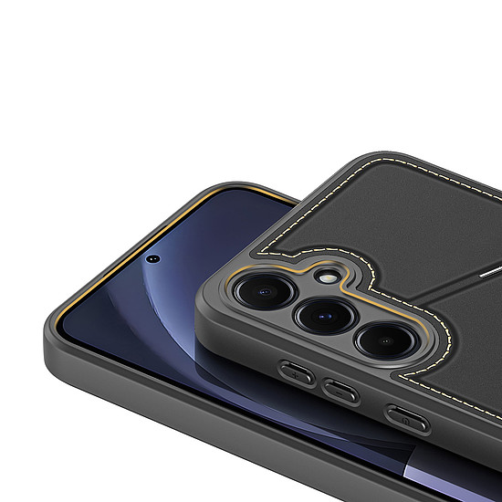 Dux Ducis Rafi II tok Samsung Galaxy S25+ készülékhez, állvánnyal és pénzkerettel - fekete