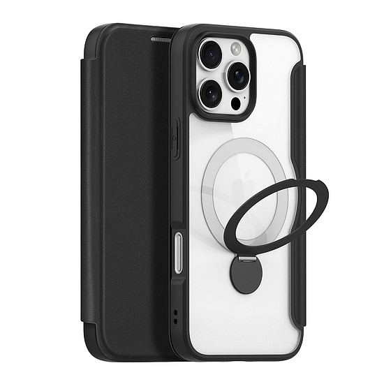 Dux Ducis Skin X Pro iPhone 16 Pro Max tok MagSafe-fel, kihajtható és állvánnyal - fekete