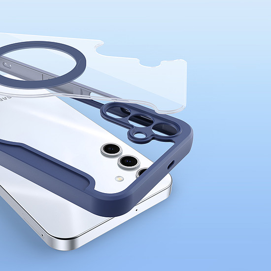 Dux Ducis Skin X Pro tok Samsung Galaxy S25 készülékhez MagSafe-fel és pénztárcával - kék