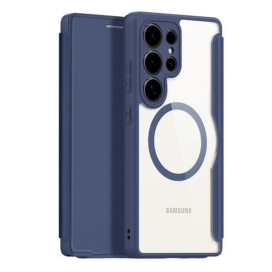 Dux Ducis Skin X Pro tok Samsung Galaxy S25 Ultra készülékhez MagSafe-fel és pénztárcával - kék