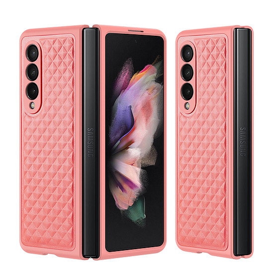 Dux Ducis Venice bőr tok Samsung Galaxy Z Fold 3 valódi bőr borításhoz, piros