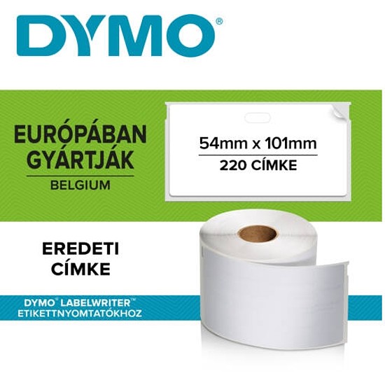 Dymo 99014 ECO fehér 101x54mm etikett gazdaságos címke nagy méretű 220db / tekercs