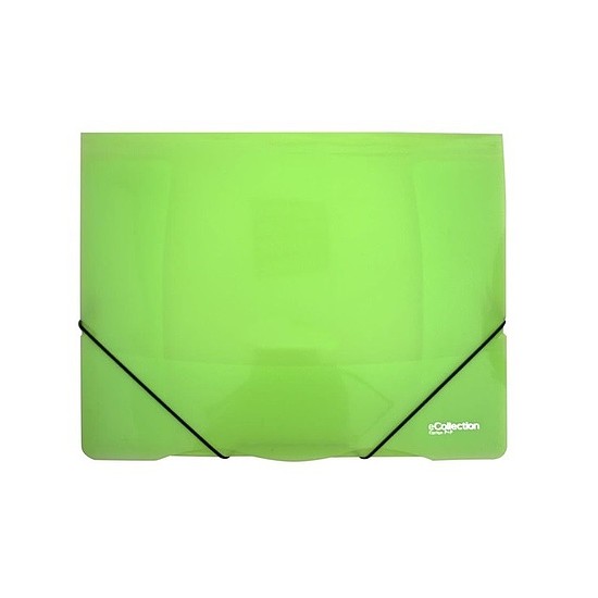 E-Collection műanyag gumis mappa A4 sarokgumis zöld 2-590