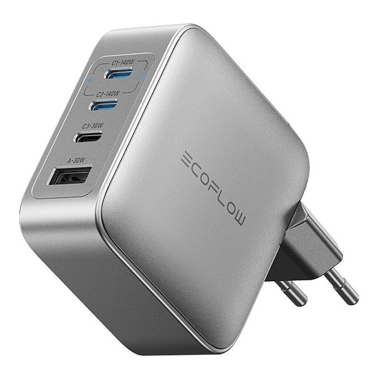 EcoFlow RAPID Pro 140W hálózati töltő, 3xUSB-C, 1xUSB-A, GaN (EFA-140W-GAN-CHARGER)