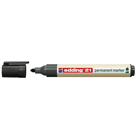 Edding 21 ecoline alkoholos marker fekete, kerek hegy 1,5-3mm