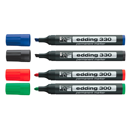 Edding 330 alkoholos marker fekete, vágott hegy 1,5-3mm /01