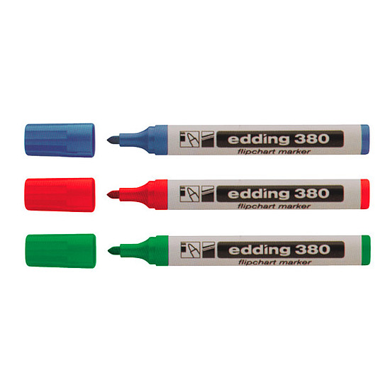 Edding 380 flipchart marker fekete 1,5-3 mm kerek hegy