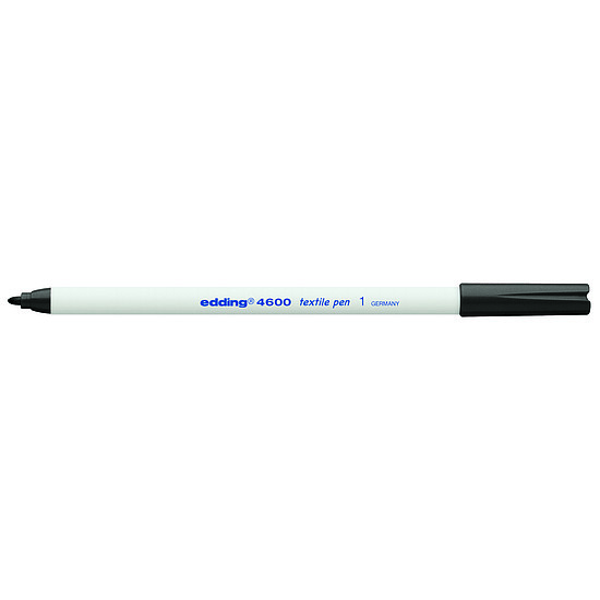 Edding 4600 T-shirt marker fekete, vízbázisú, színtartó 1mm