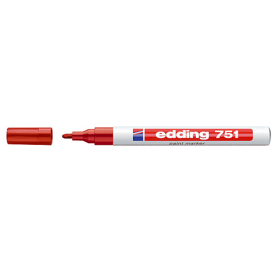 Edding 751 lakkmarker piros kerek hegy 1-2mm /02