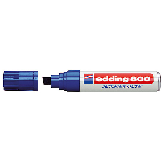 Edding 800 alkoholos marker kék, vágott hegy 4-12mm