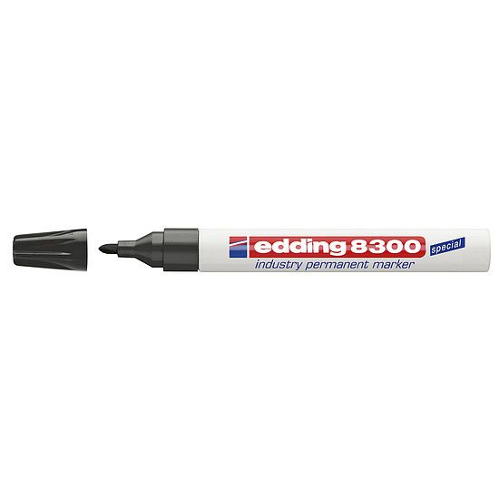 Edding 8300 ipari marker fekete, kerek hegy 1,5-3mm