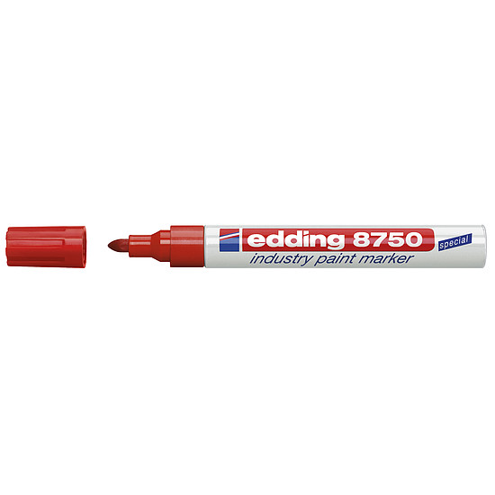 Edding 8750 ipari lakkmarker piros kerek hegy 2-4mm