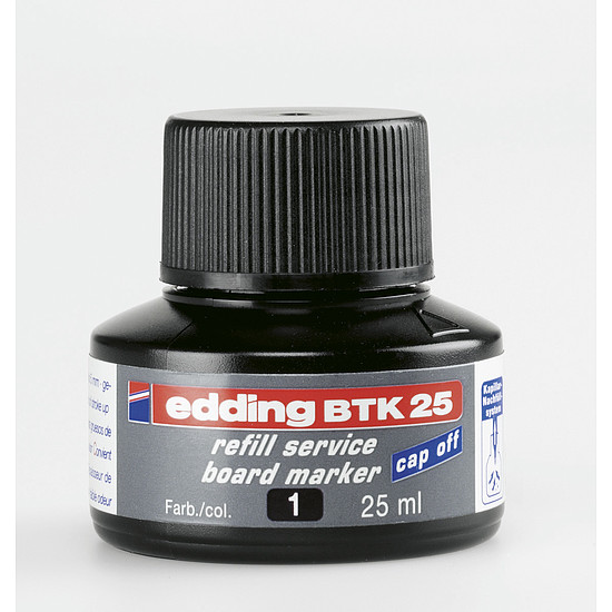 Edding BTK 25 utántöltő üveges tinta táblamarkerhez fekete 25ml