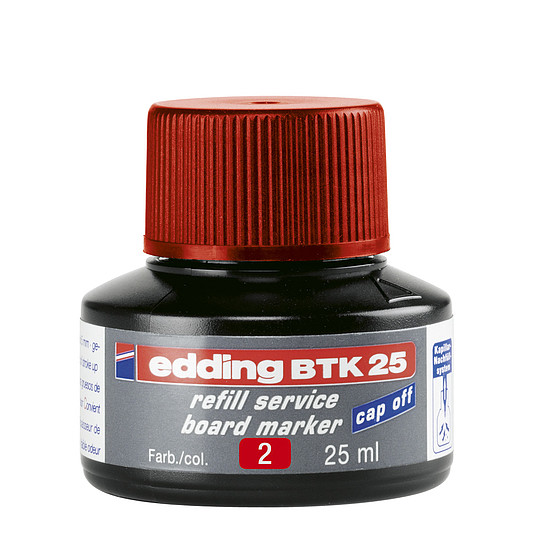 Edding BTK 25 utántöltő üveges tinta táblamarkerhez piros 25ml