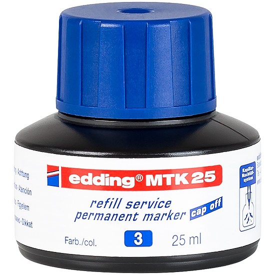Edding MTK 25 utántöltő üveges tinta permanentmarkerhez kék 25ml