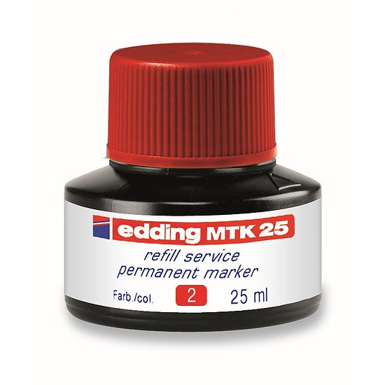 Edding MTK 25 utántöltő üveges tinta permanentmarkerhez piros 25ml
