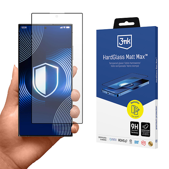 Edzett üveg 3mk HardGlass Matt Max Samsung Galaxy S24 Ultra készülékhez