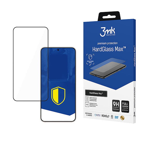 Edzett üveg 3mk HardGlass Max Black Samsung Galaxy S25 Edge készülékhez