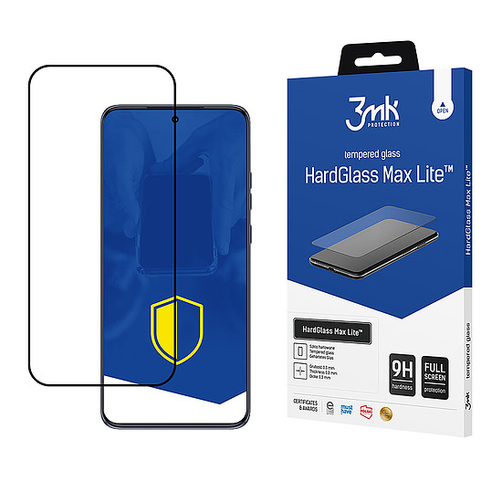 Edzett üveg 3mk HardGlass Max Lite fekete Motorola Edge 50 Neo készülékhez