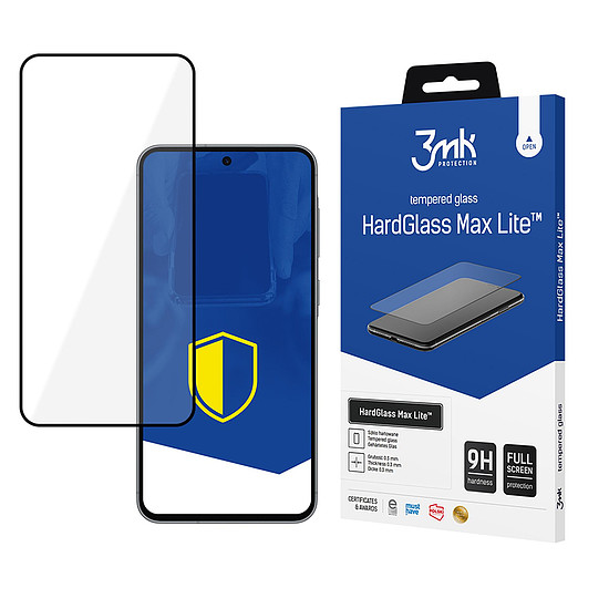 Edzett üveg 3mk HardGlass Max Lite fekete Samsung Galaxy A36 5G