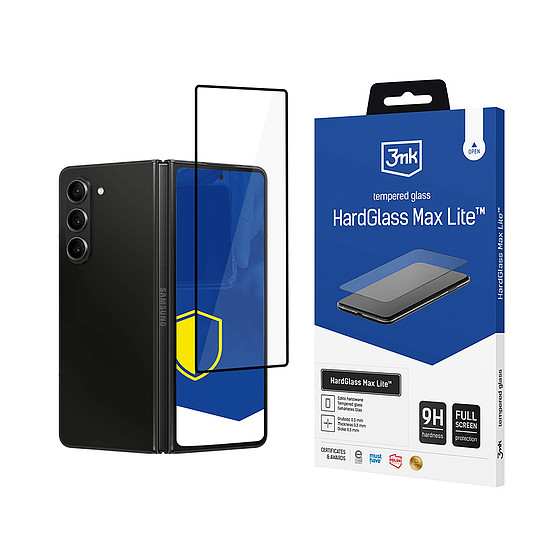 Edzett üveg 3mk HardGlass Max Lite fekete Samsung Galaxy Z Fold 6 készülékhez