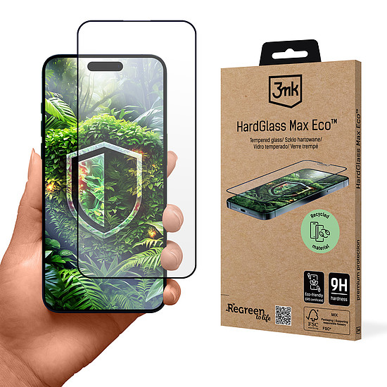 Edzett üveg 9H 3mk HardGlass Max Apple iPhone 15 Plus/16 Plus készülékhez