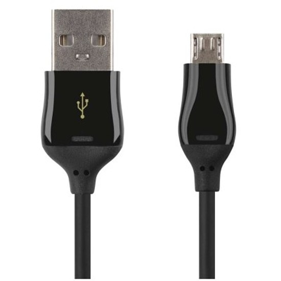 EMOS MicroUSB / USB-A 2.0 Töltő és adatkábel, 2.0, Quick Charge, fekete szín, 1 m