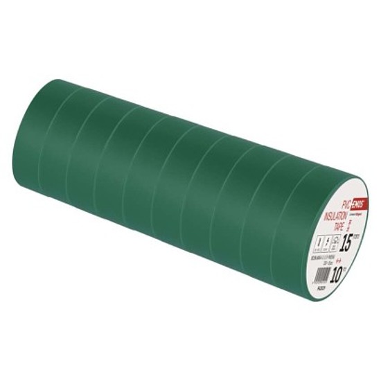 EMOS Szigetelőszalag 15mm/10méter zöld 10db / csomag